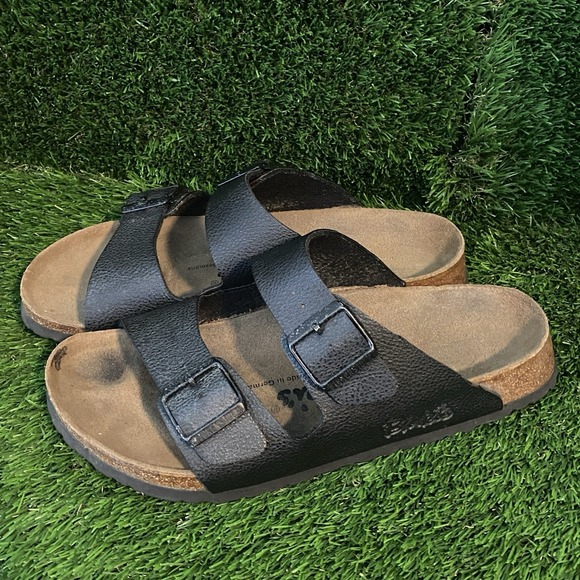 Birkenstock Shoes - Birki's by birkenstock Arizona Black Sandals W11/M9 Cork Sole Slip On Boho